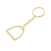 Load image into Gallery viewer, MagiDeal Lightweight Silver/Gold Zinc Alloy Western Stirrup Keychain Key Ring Equestrian Ornament 8cm Equipment For Horse Rider