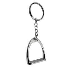 Load image into Gallery viewer, MagiDeal Lightweight Silver/Gold Zinc Alloy Western Stirrup Keychain Key Ring Equestrian Ornament 8cm Equipment For Horse Rider