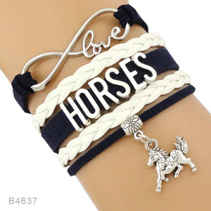 Friendship Love Horse Doctor Kentucky Derby Equestrian Arabian Horses Racing Eventing Horseshoes Horses Bracelets for Women