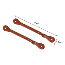 Load image into Gallery viewer, Spur Straps 2 Pieces with Buckle Cowboy Cowgirl Ladies Western PU Leather Durable Adjustable for Outdoor Equestrian Supplies