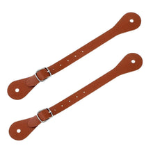 Load image into Gallery viewer, Spur Straps 2 Pieces with Buckle Cowboy Cowgirl Ladies Western PU Leather Durable Adjustable for Outdoor Equestrian Supplies