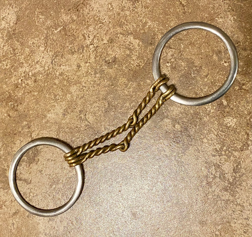 Double Twist Brass Wire Loose Ring Bit