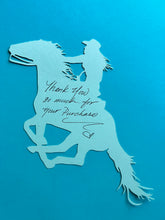 Load image into Gallery viewer, Horse and Cowgirl Die Cut