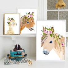 Load image into Gallery viewer, Flower Pony Canvas Wall Art