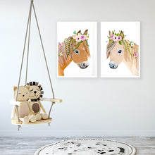 Load image into Gallery viewer, Flower Pony Canvas Wall Art