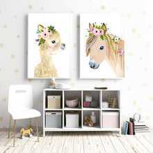 Load image into Gallery viewer, Flower Pony Canvas Wall Art