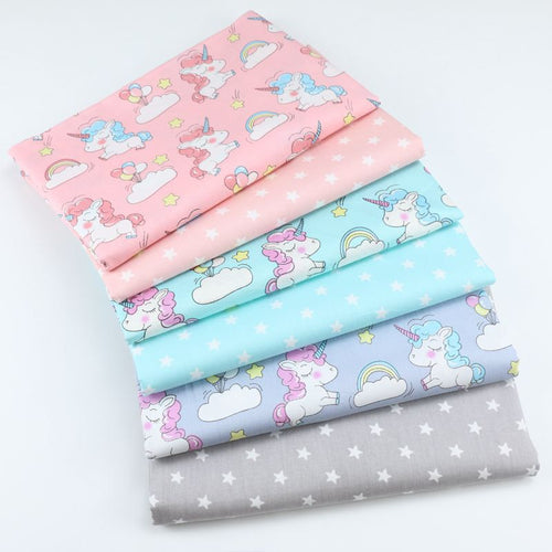 Unicorn Printed Fabric for Crafts