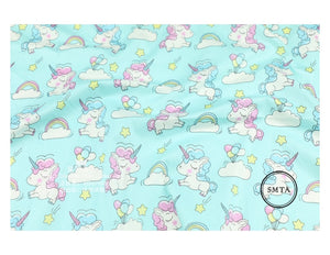 Unicorn Printed Fabric for Crafts