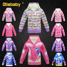 Load image into Gallery viewer, Unicorn Zip front Hoodie for Girls