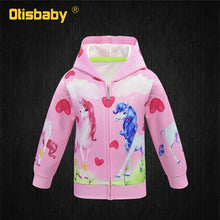 Load image into Gallery viewer, Unicorn Zip front Hoodie for Girls