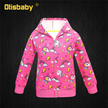 Load image into Gallery viewer, Unicorn Zip front Hoodie for Girls