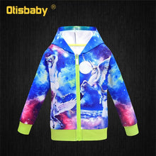 Load image into Gallery viewer, Unicorn Zip front Hoodie for Girls